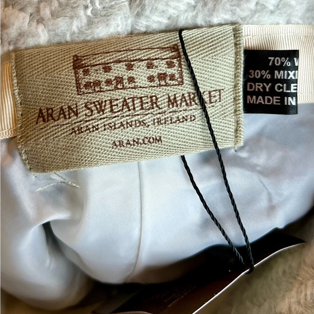 NWT Aran Sweater Market Alpaca Wool Country Hat Herringbone Bucket Style Ireland - Picture 5 of 6